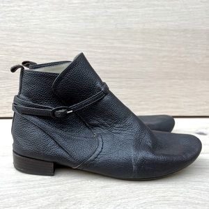 Repetto Paris Wrap-around buckle strap and leather Ankle Booties (Size 40)
